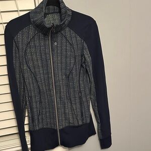 Lululemon Athletica Blue and Black Bomber Jacket